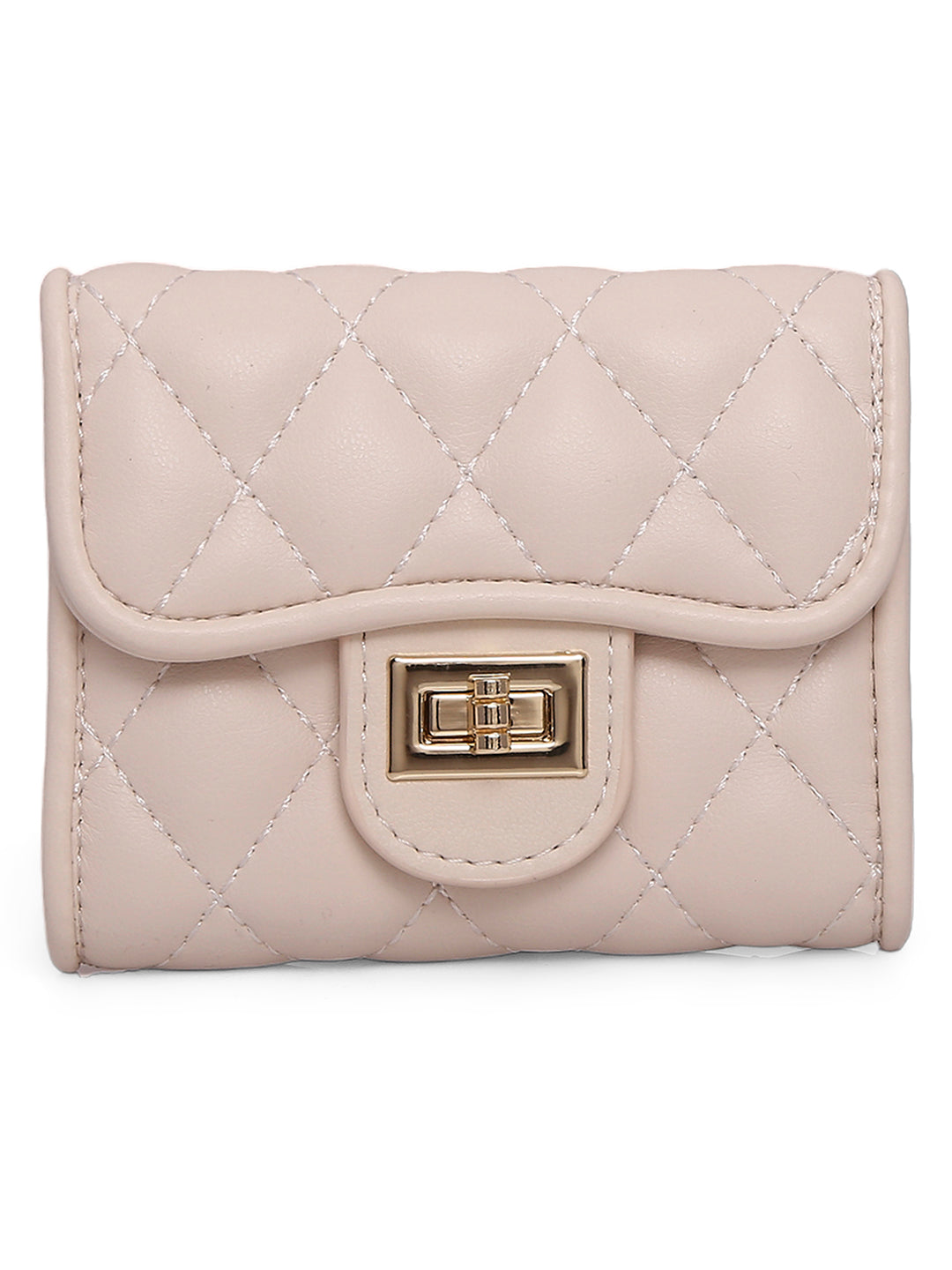 Inc.5 Women Beige Textured Card Holder Wallet