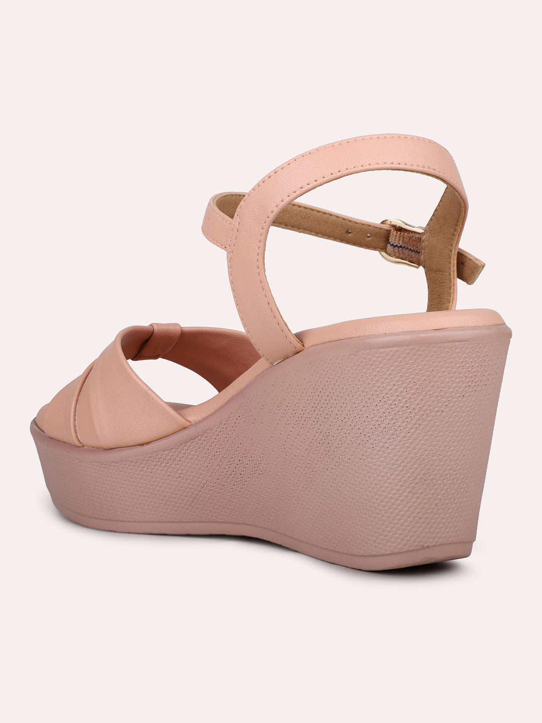 Womens Peach Casual Open toe Wedges Sandals