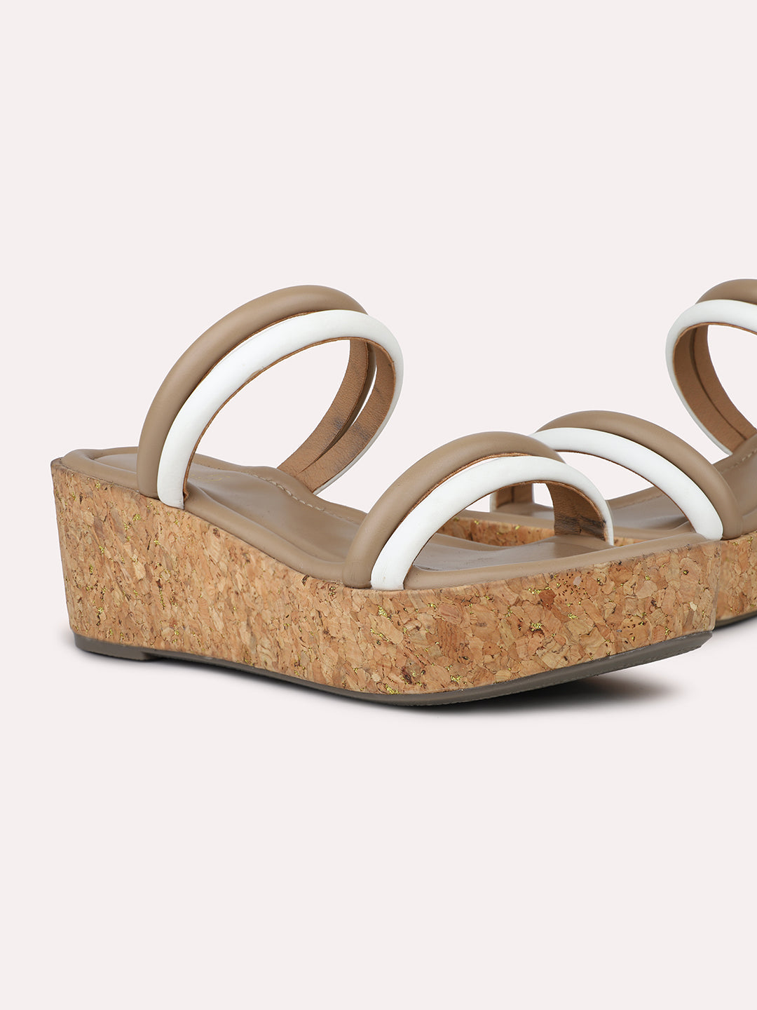 Womens Beige Casual Open toe Wedges Sandals