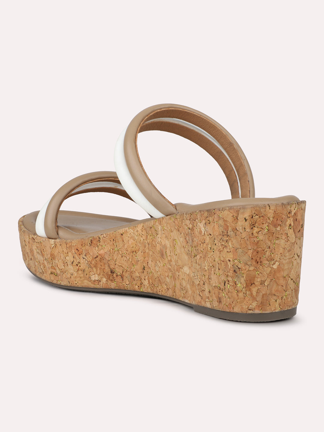 Womens Beige Casual Open toe Wedges Sandals