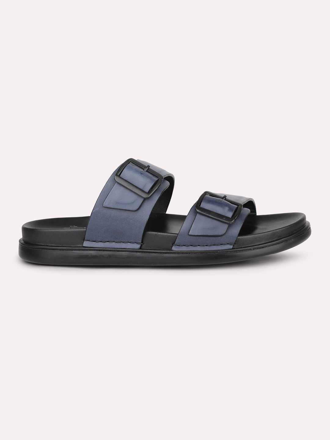 Atesber Blue Casual Sandal With Buckle For Men