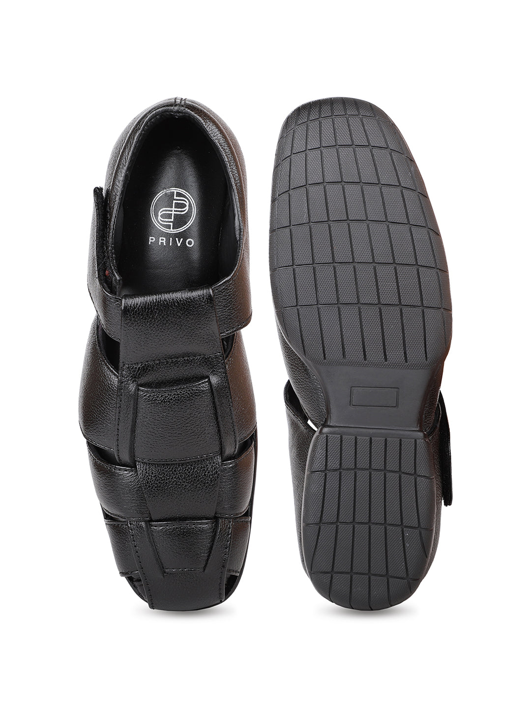 Tri-Band Velcro Sandal-Black