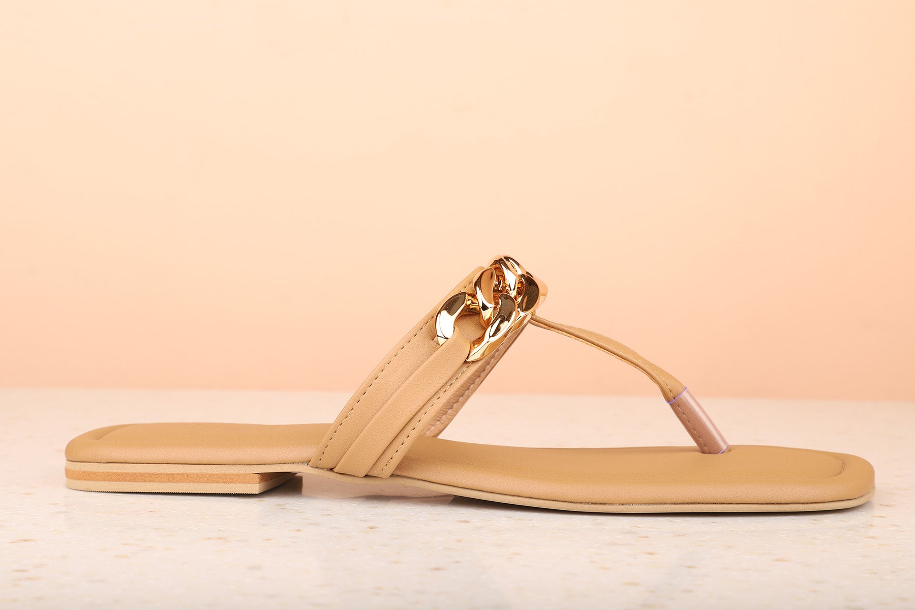 Beige t strap sandals best sale