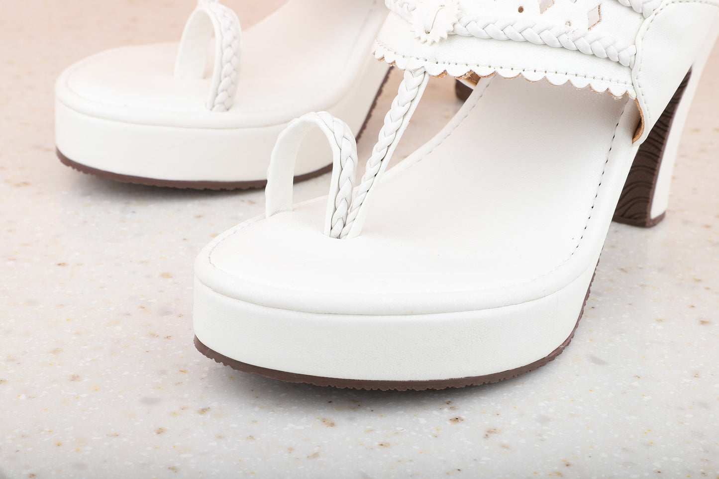 Women White Platform Heels