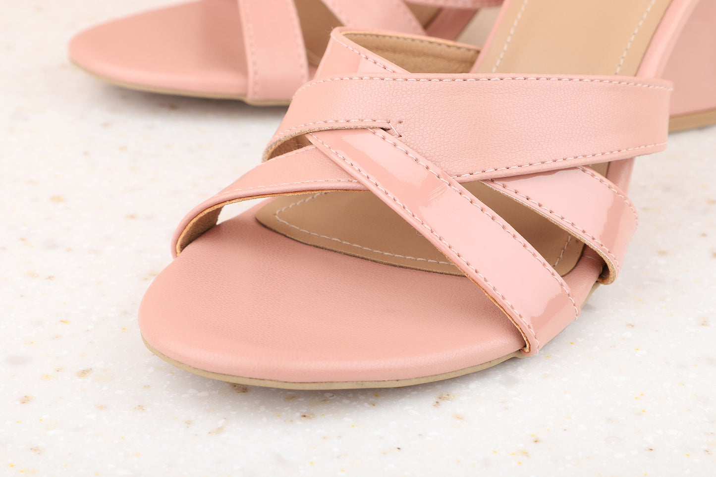 Women Peach Block Heels