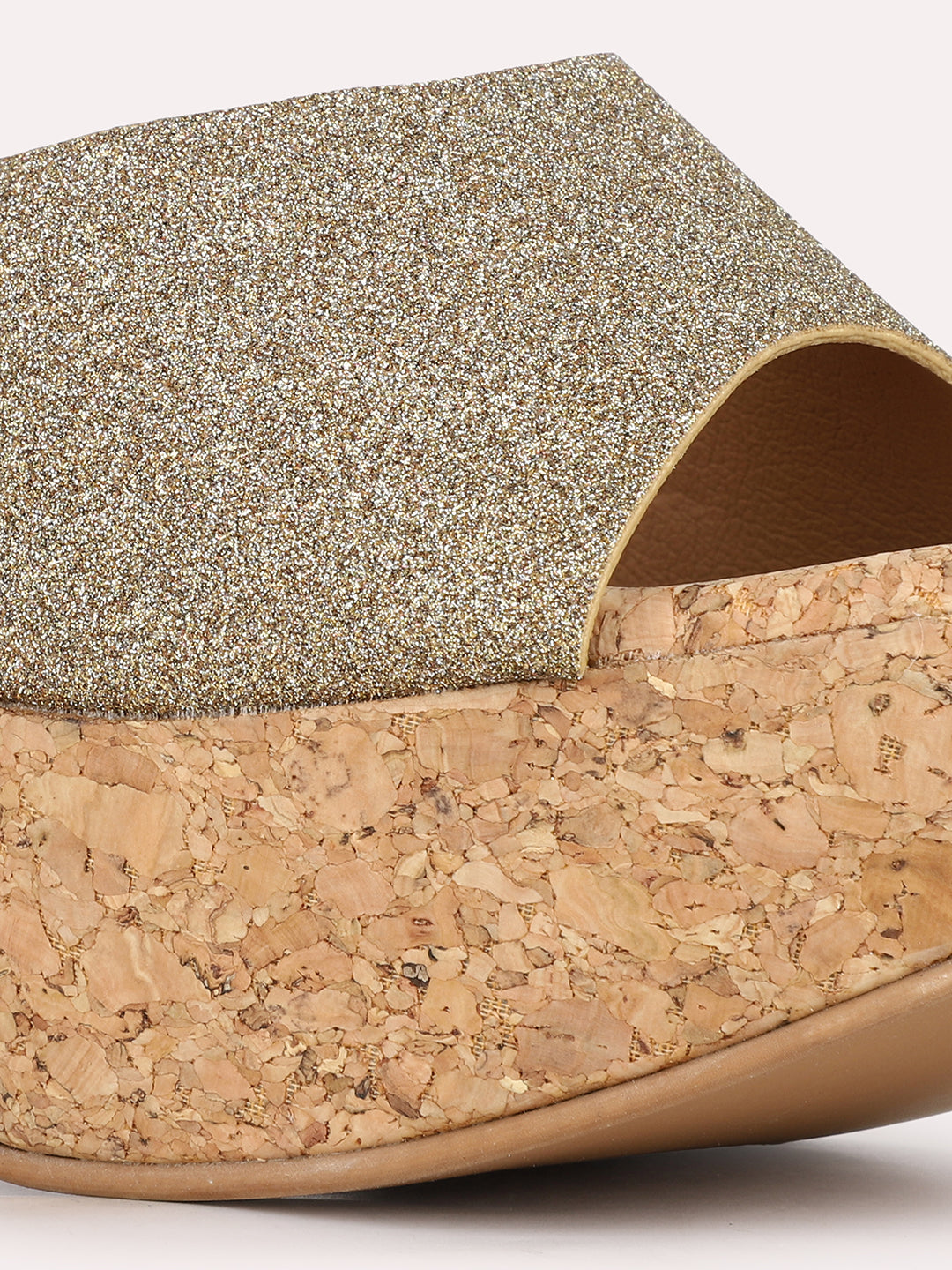 Women Golden Party Wear Embellished Round Toe Stiletto Heel Sandals