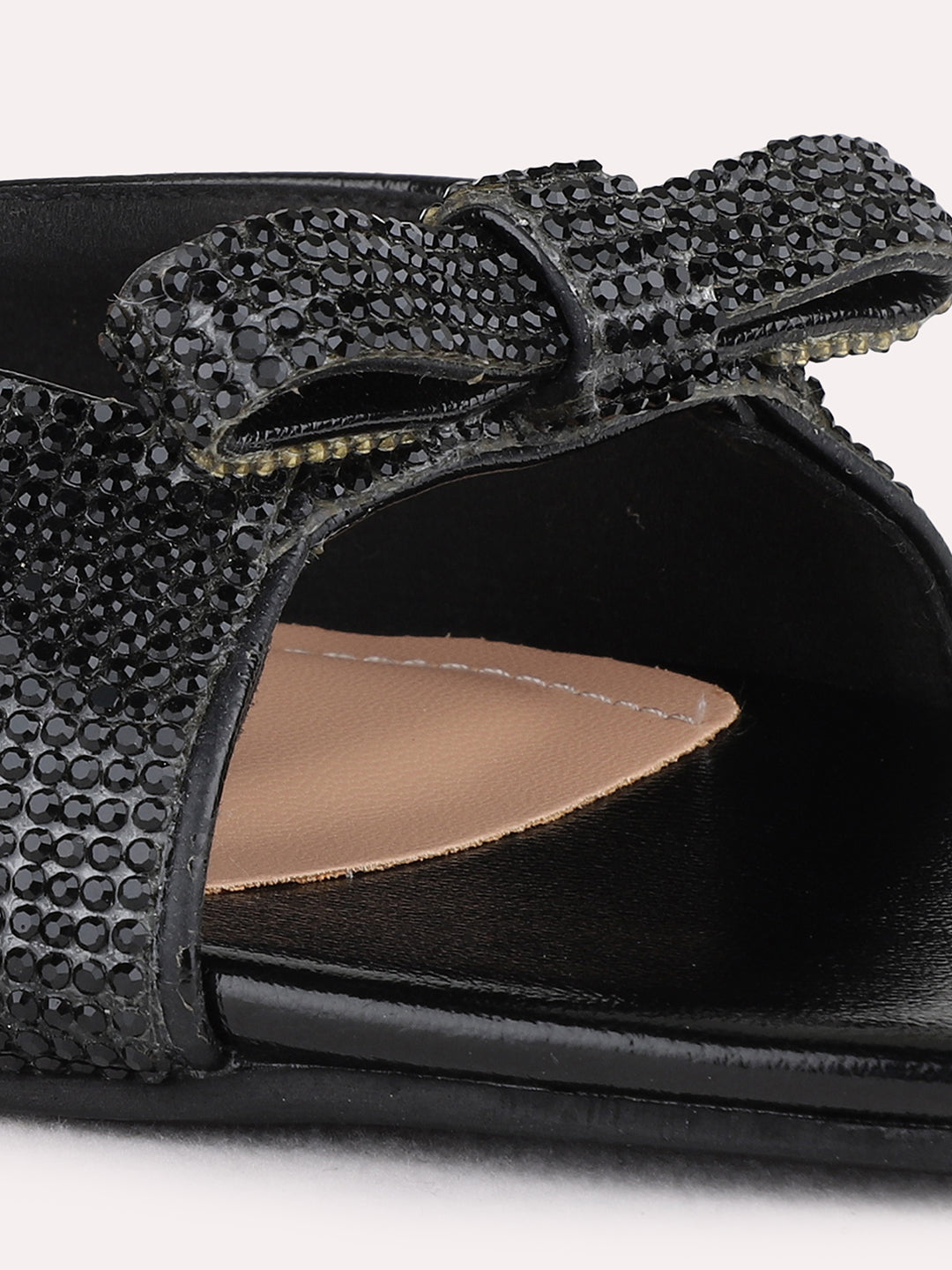 Womens Black Party Wear Solid Round Toe Block Heel Sandals