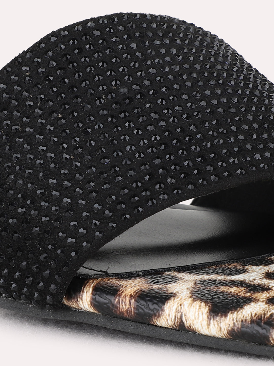 Womens Black Party Wear Solid Square Toe Block Heel Sandals