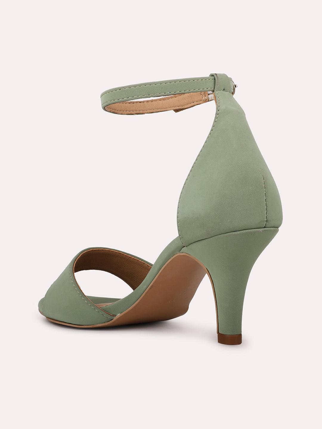 Womens Pastel Green Party Wear Sandals