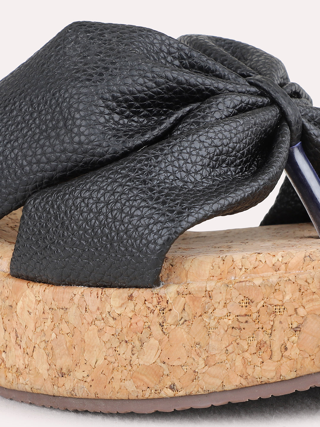 Womens Black Party Wear Solid Wedge Heels