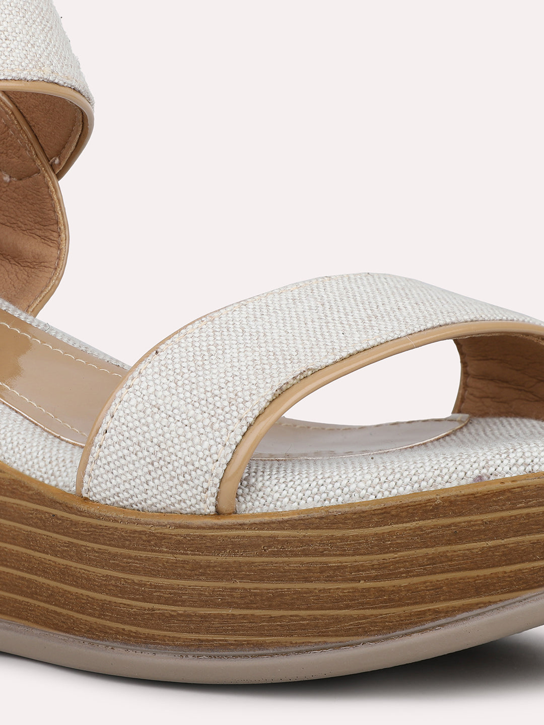 Womens Beige Casual Open toe Wedges Sandals