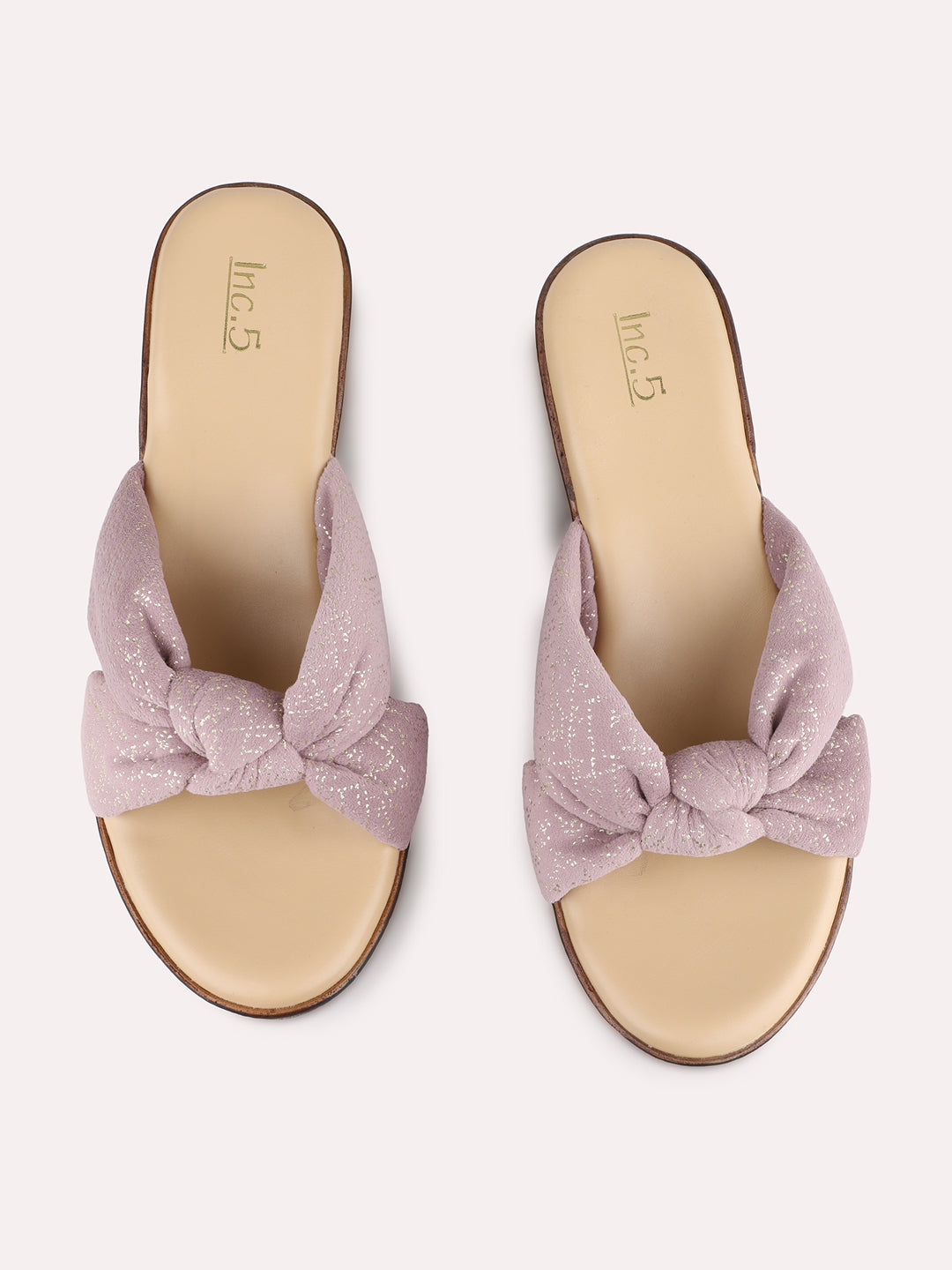 Womens Pink Party Wear Solid Wedge Heel Sandals