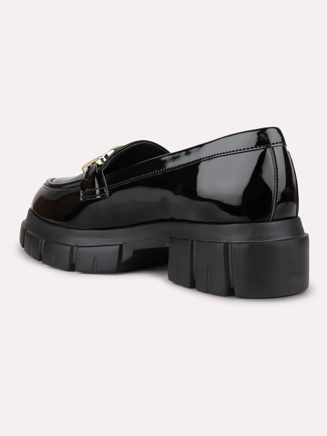 Womens Black Casual Round toe Slip-On