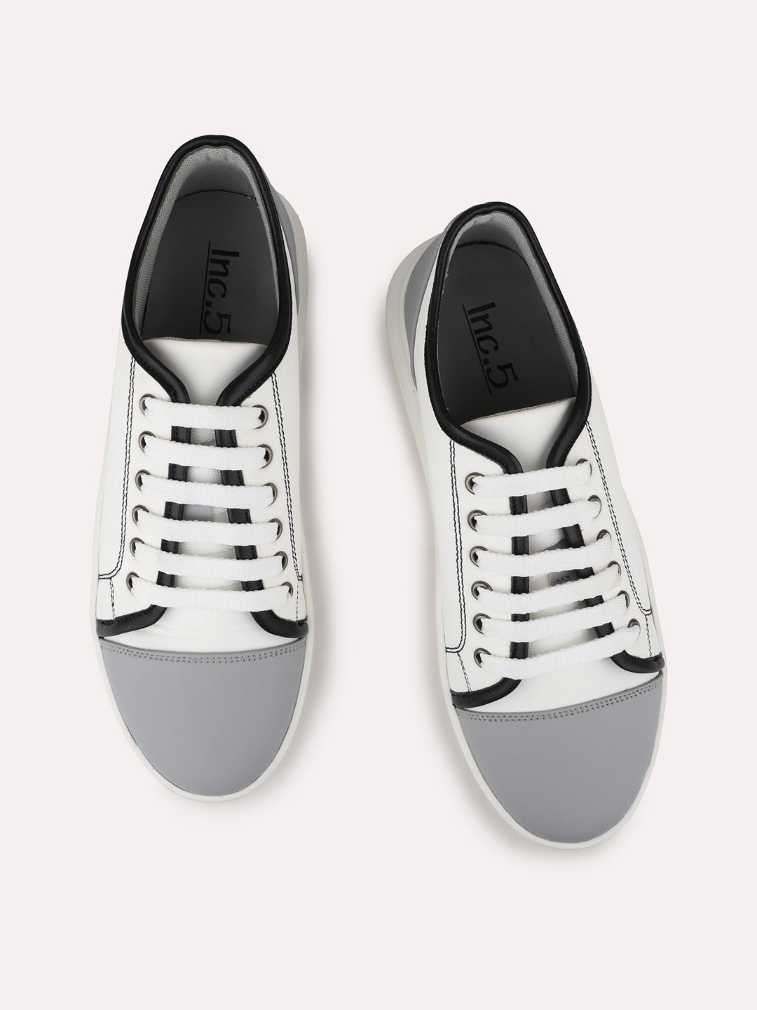 Womens White Casual Round toe Sneakers