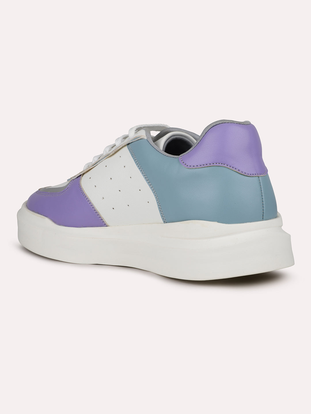 Womens Purple and White Casual Round toe Sneakers