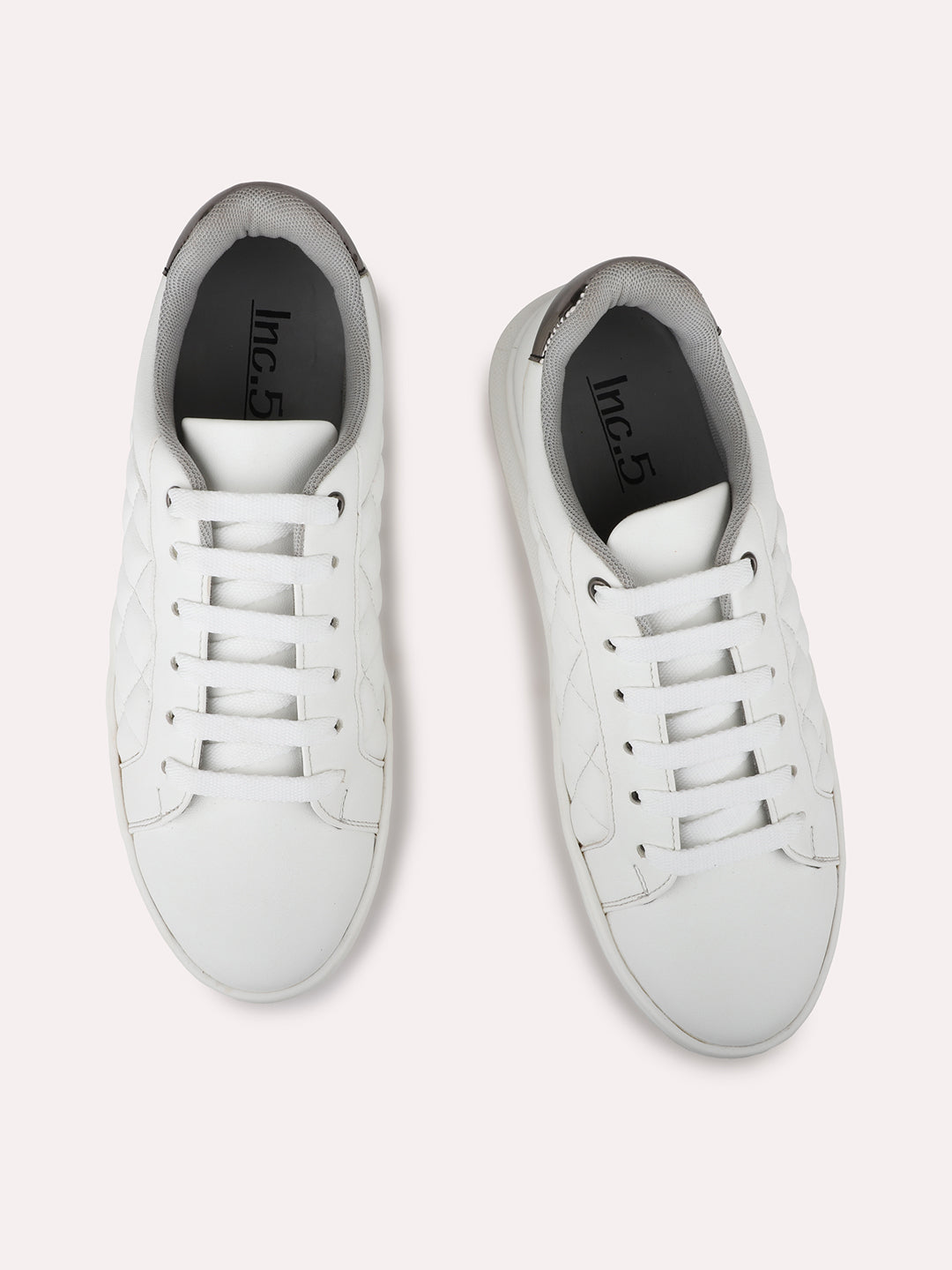 Womens White Casual Round toe Sneakers