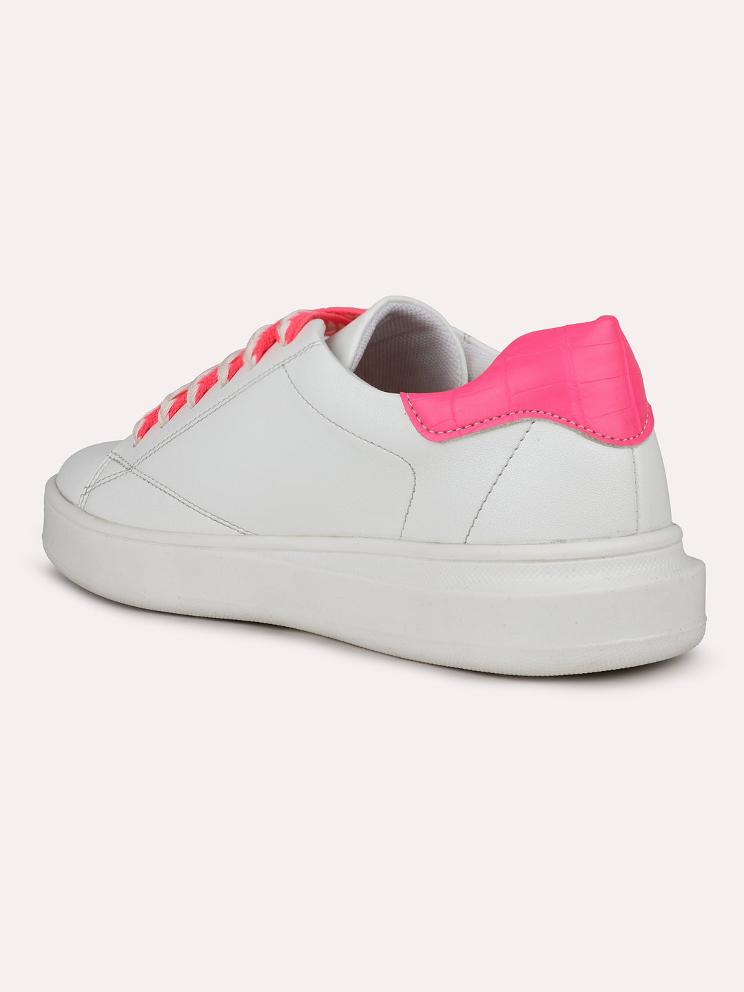 Womens White Casual Round toe Sneakers