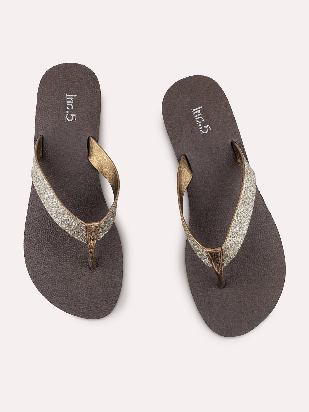 Womens Golden Ethnic Wear Solid Round Toe Wedge Heel Sandals