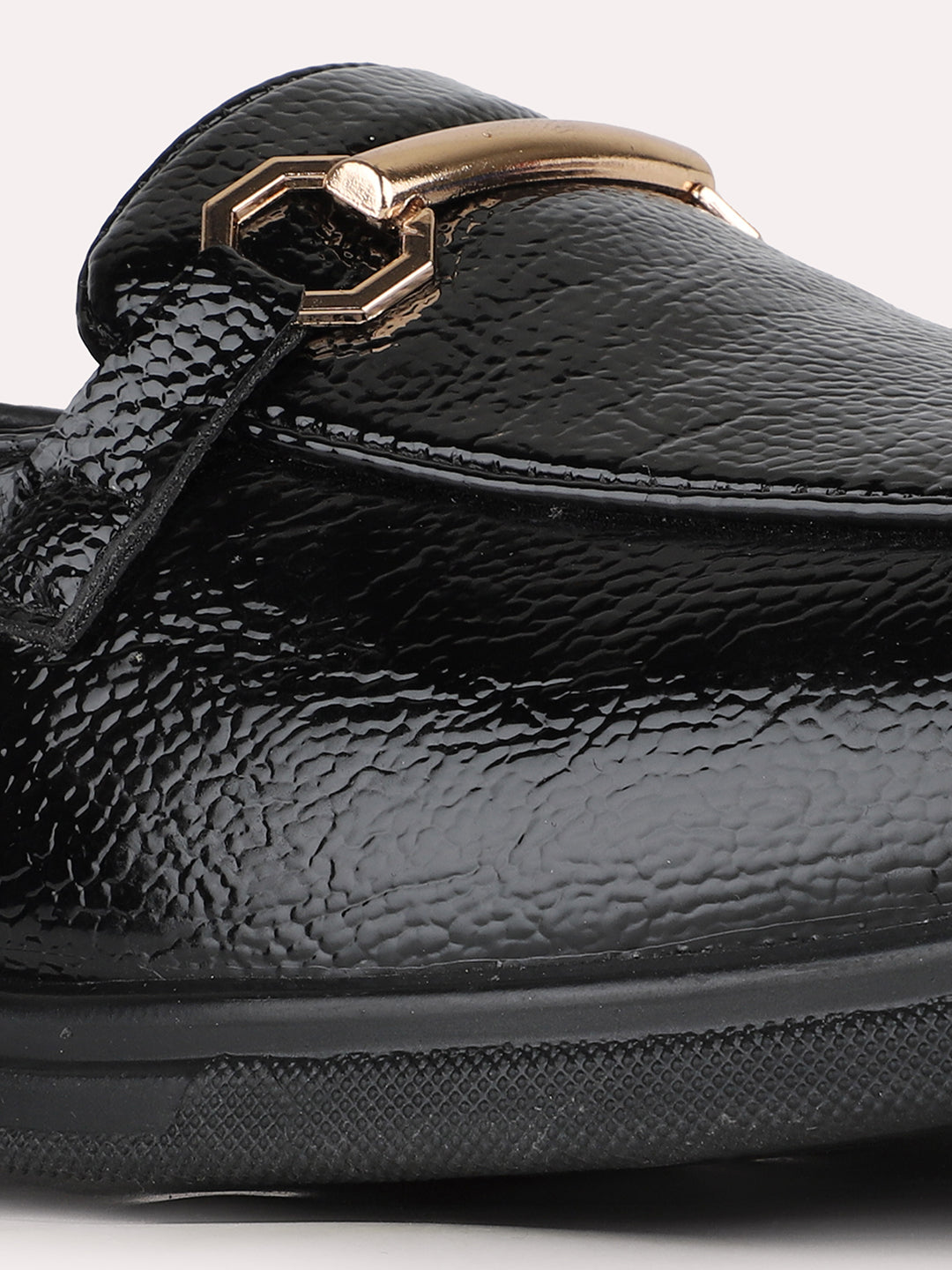 Women Black Casual Solid Pointed Toe Moccasin