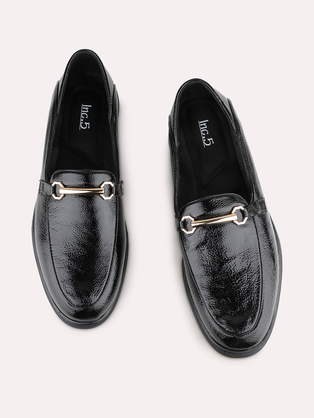 Women Black Casual Solid Pointed Toe Moccasin