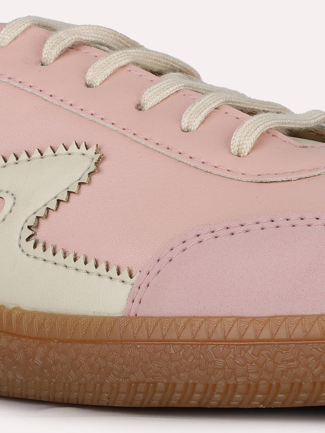 Women Pink Casual Solid Round Toe Sneakers