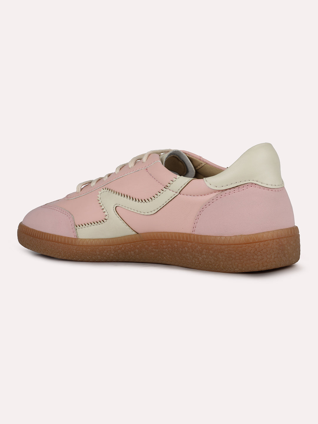Women Pink Casual Solid Round Toe Sneakers