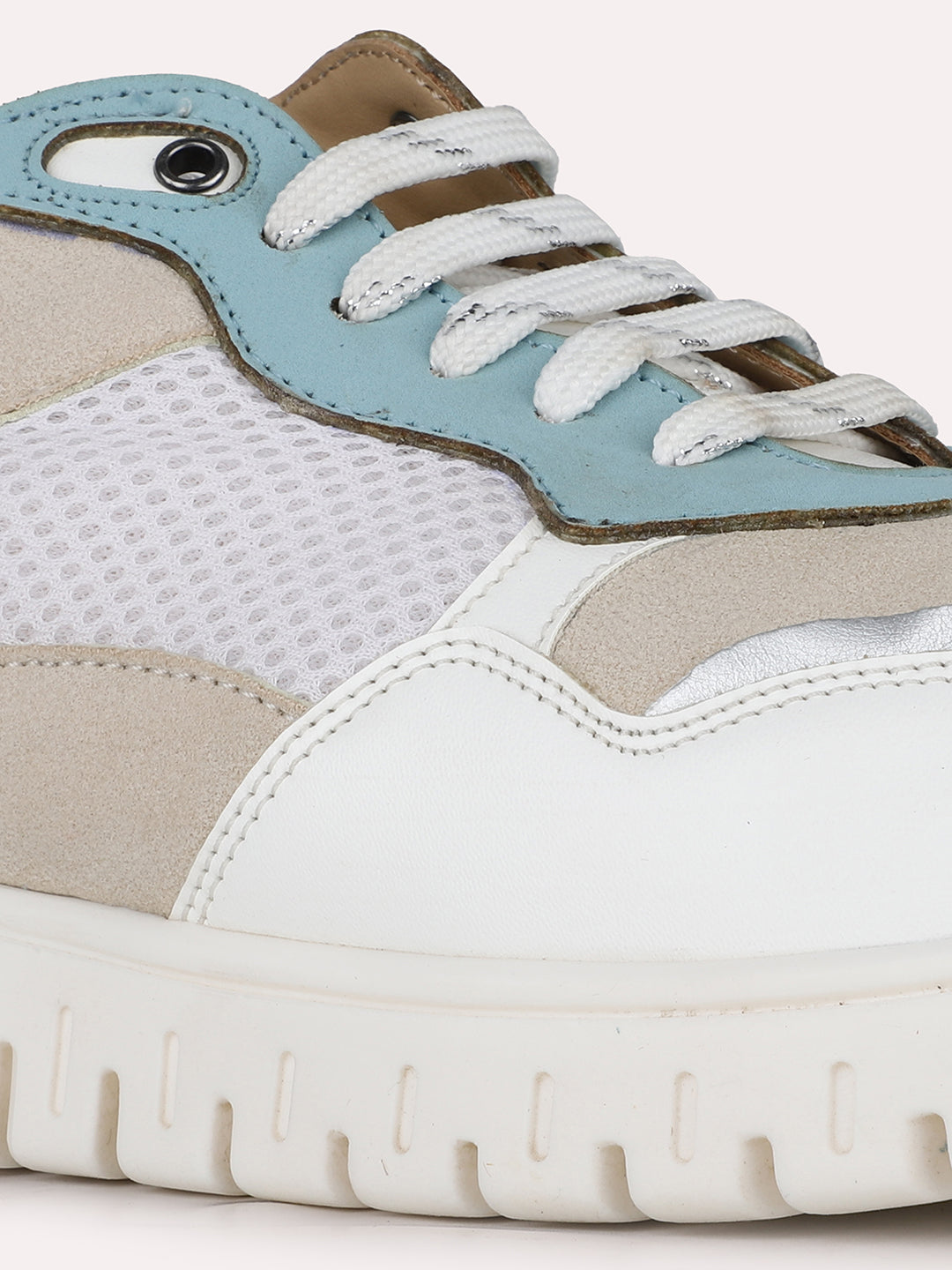 Women Blue Casual Solid Round Toe Sneakers