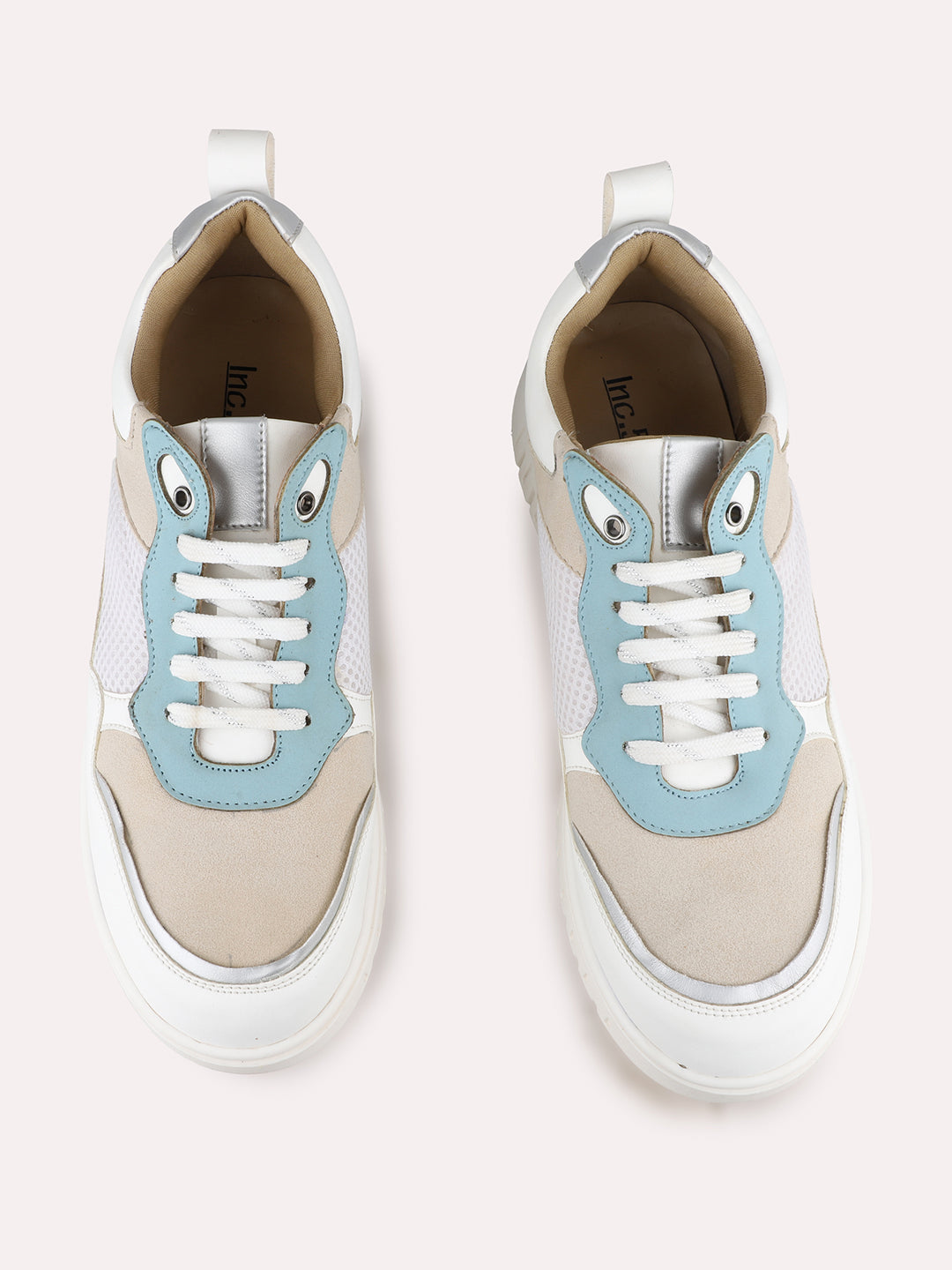 Women Blue Casual Solid Round Toe Sneakers