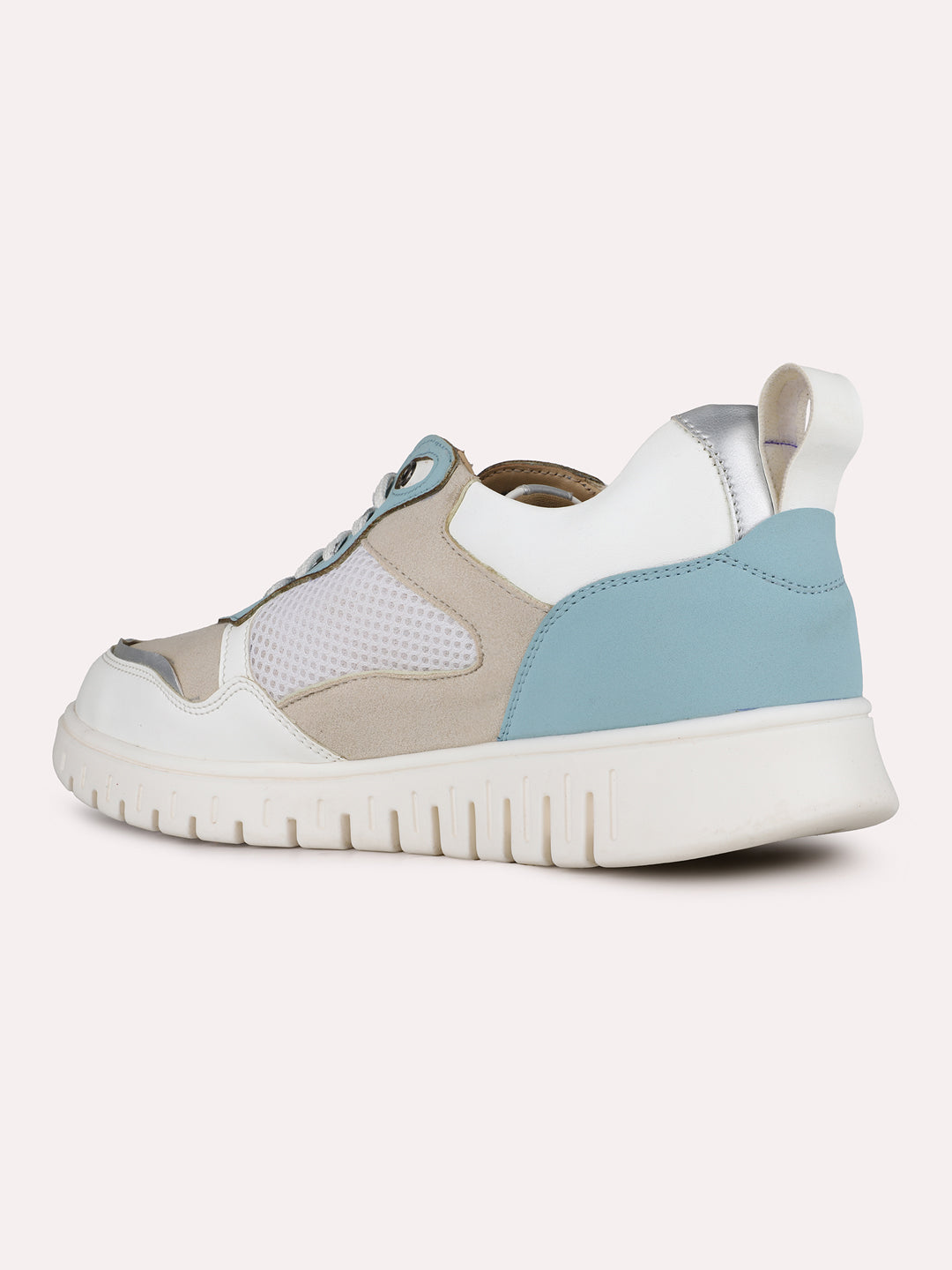 Women Blue Casual Solid Round Toe Sneakers