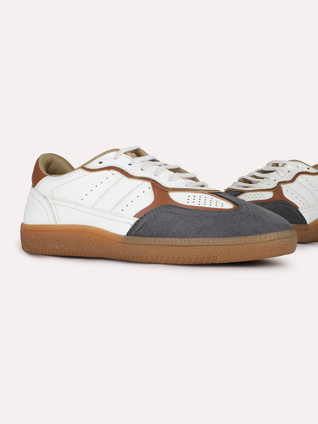 Women Grey Casual Solid Round Toe Sneakers