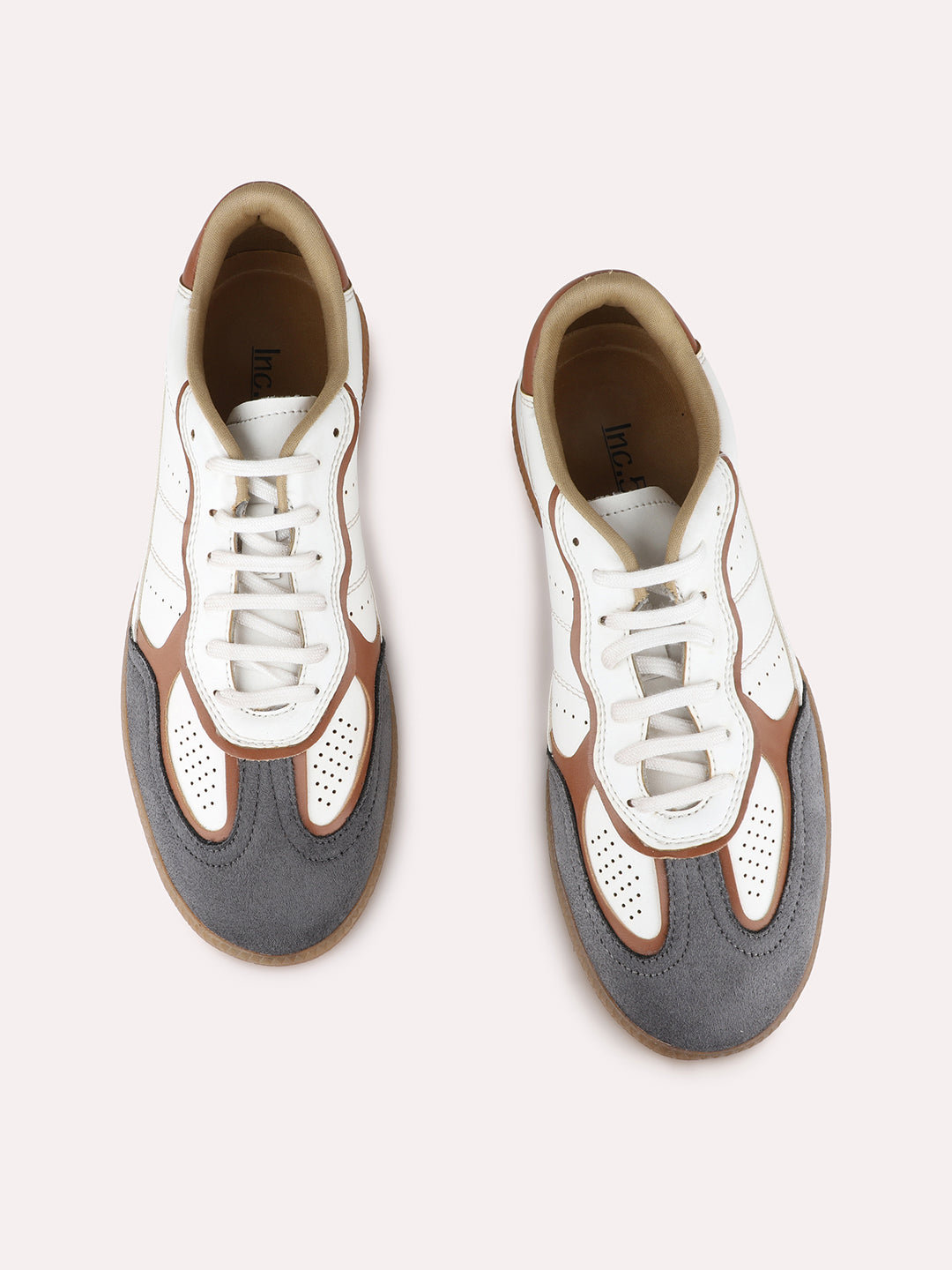 Women Grey Casual Solid Round Toe Sneakers