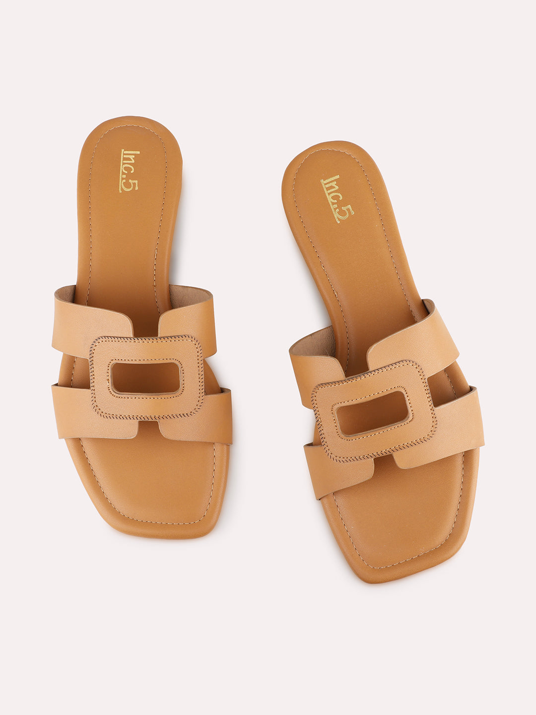 Womens Black Casual Solid Pattern Open Toe Flat Slip-On Sandals