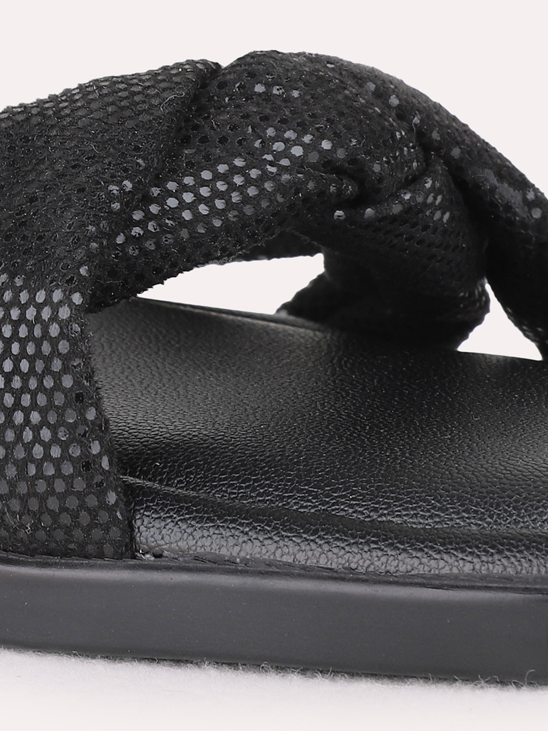 Womens Black Party Wear Solid Pattern Square Toe Block Heels