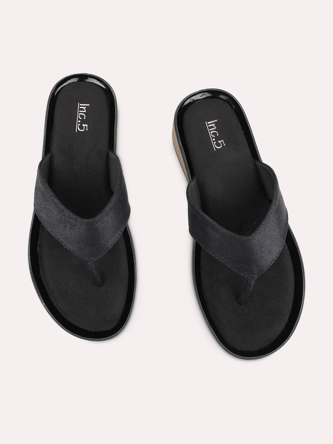 Womens Black Casual Solid Pattern Round Toe Wedges