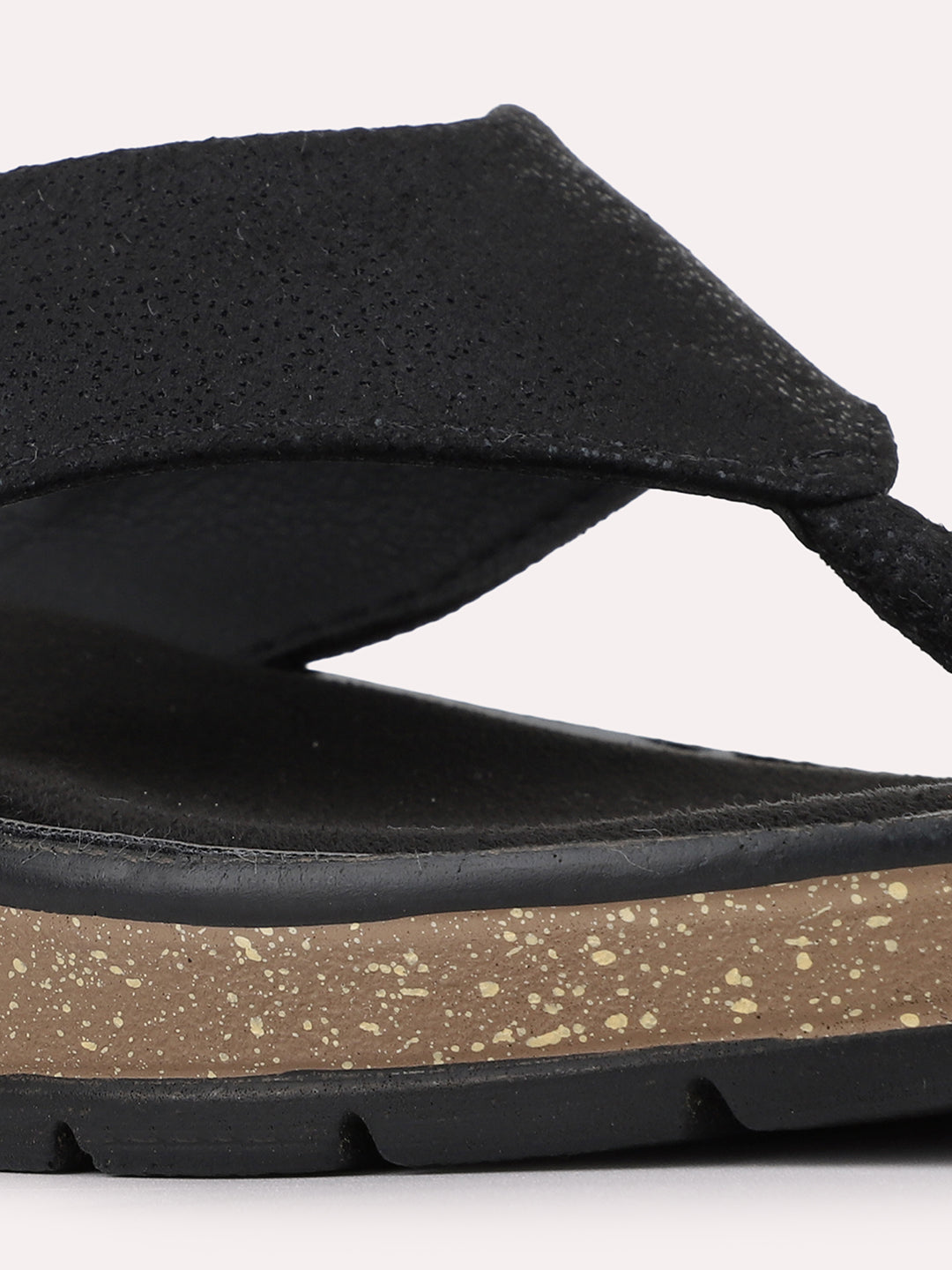 Womens Black Casual Solid Pattern Round Toe Wedges