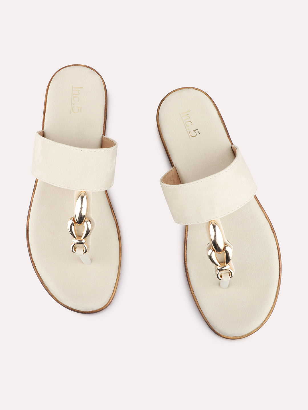 Womens Beige Casual Solid Round Toe Wedge Heels