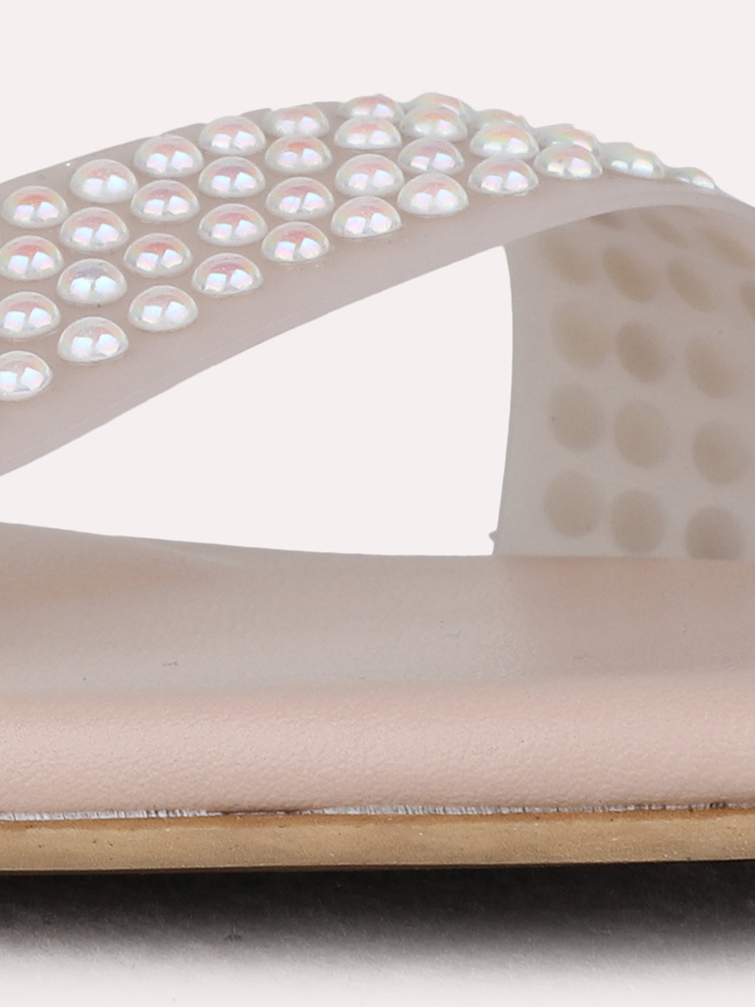 Womens Pink Party Wear Solid Pattern Block Heel Sandals