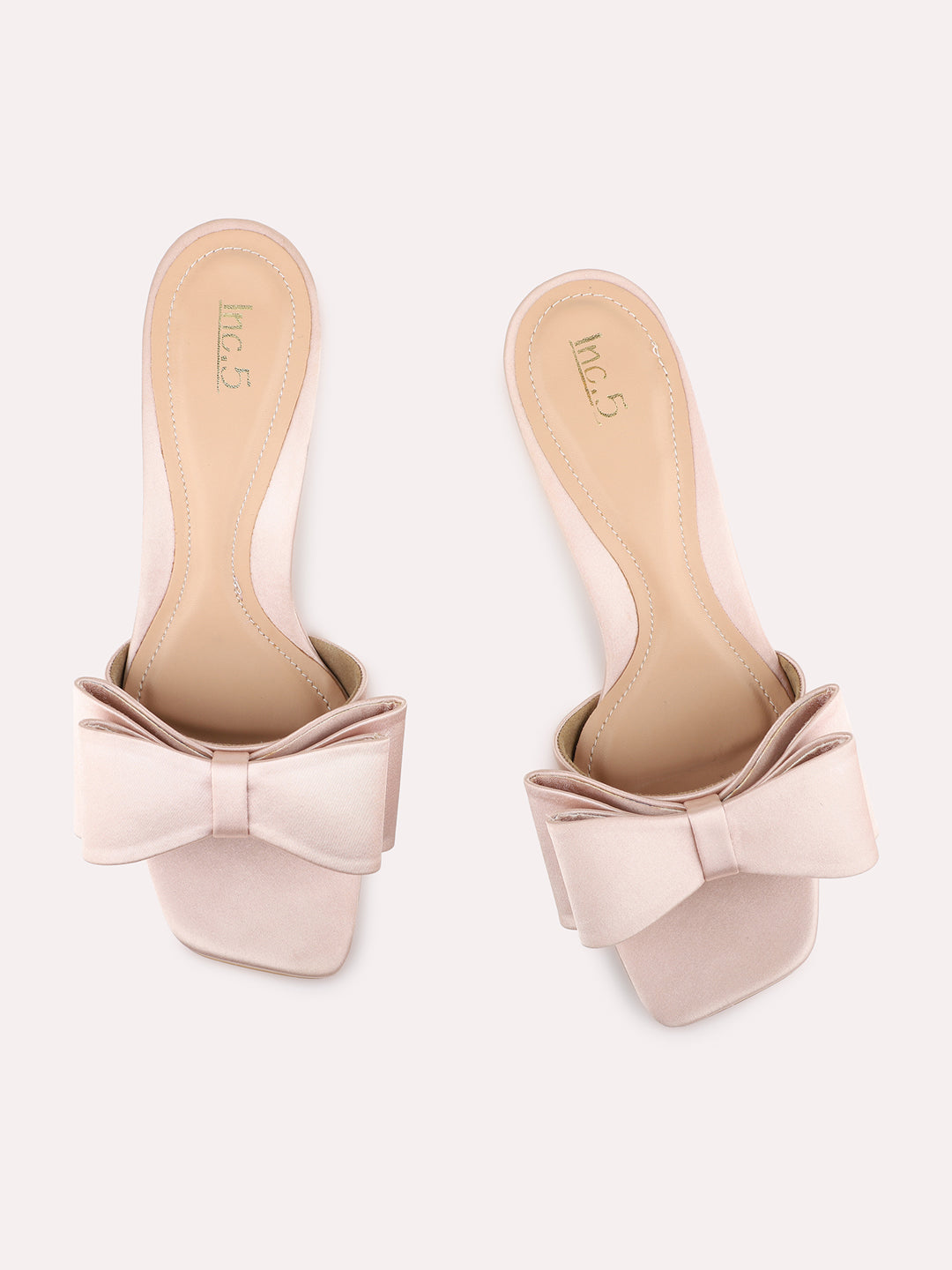 Womens Pink Party Wear Solid Square Toe Kitten Heels