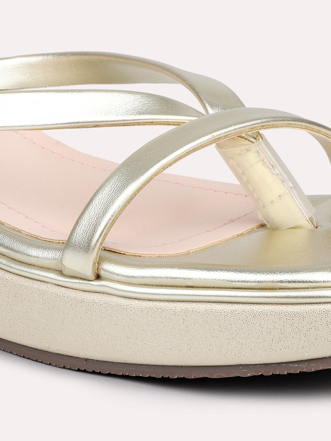 Women Gold Embellished Wedges Heels
