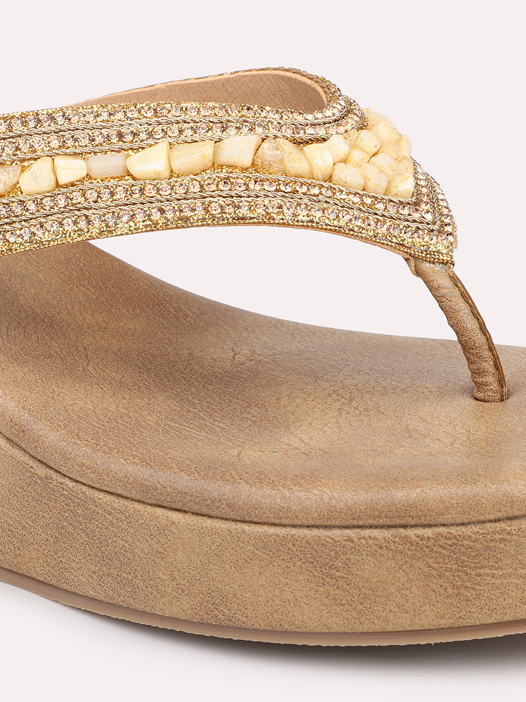 Women Antique Embellished Wedges