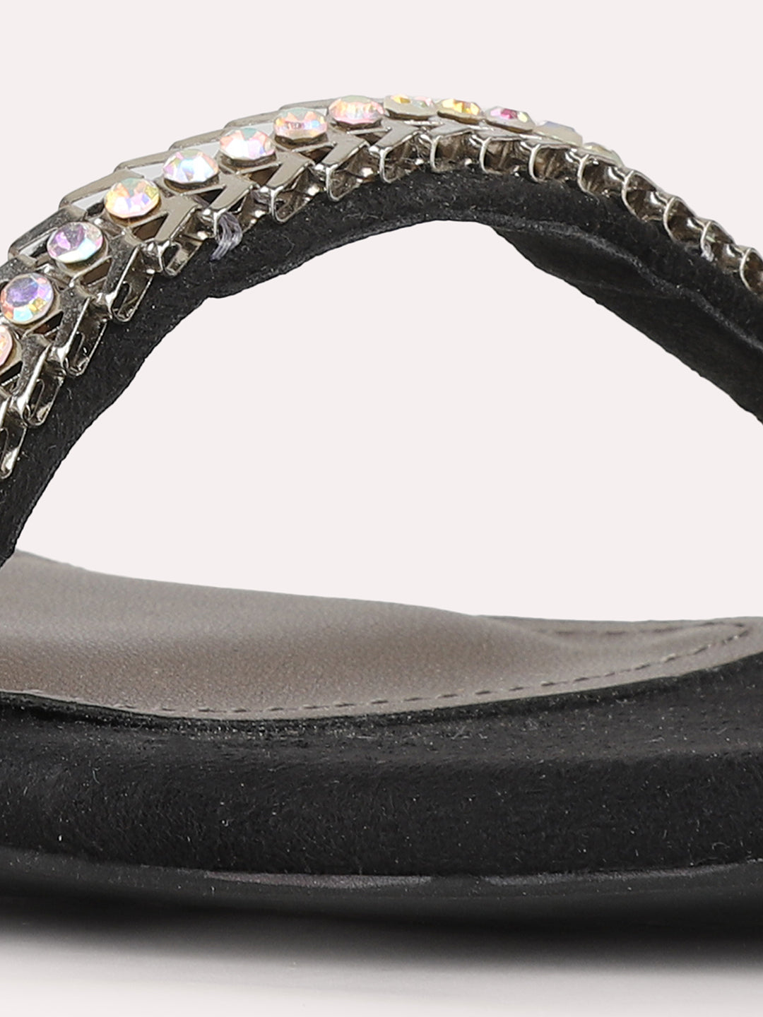 Women Black Party Wear Solid Square Toe Block Heel Sandals