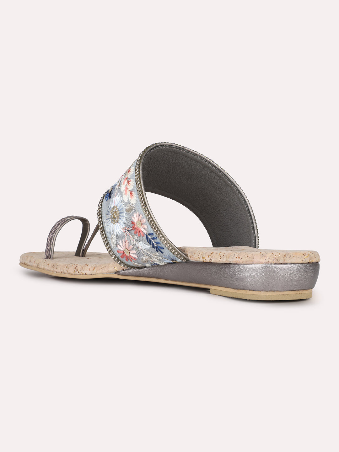 Buy Now Womens Green Party Wear Embellished Round Toe Block Heel