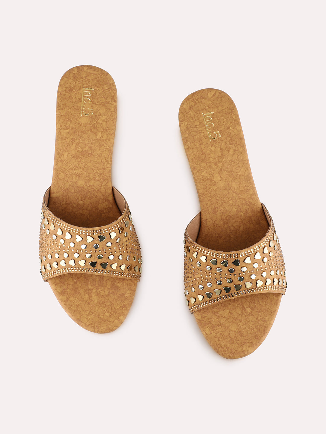 Women Antique Ethnic Embellished Round Toe Block Heel Sandals