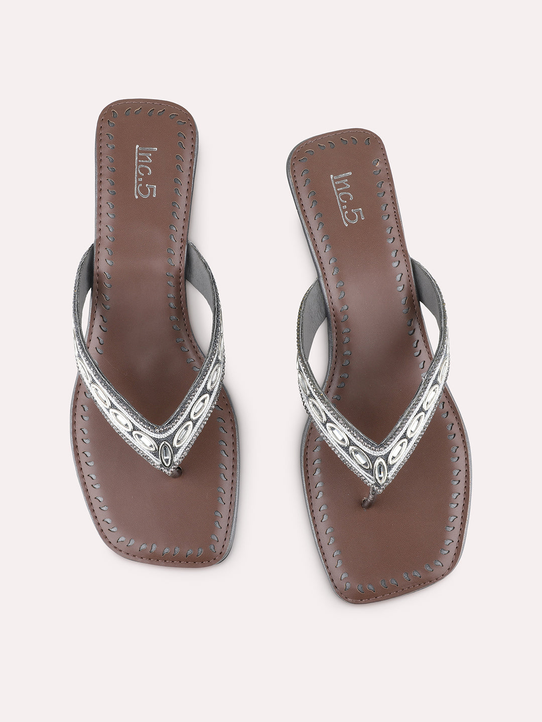 Womens Pewter Casual Solid Square Toe Wedge Heels