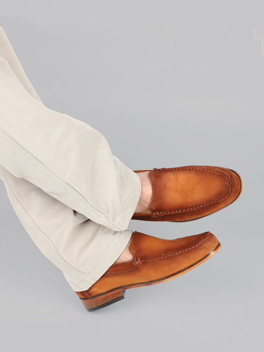 Men Tan Casual Slip-Ons Shoes