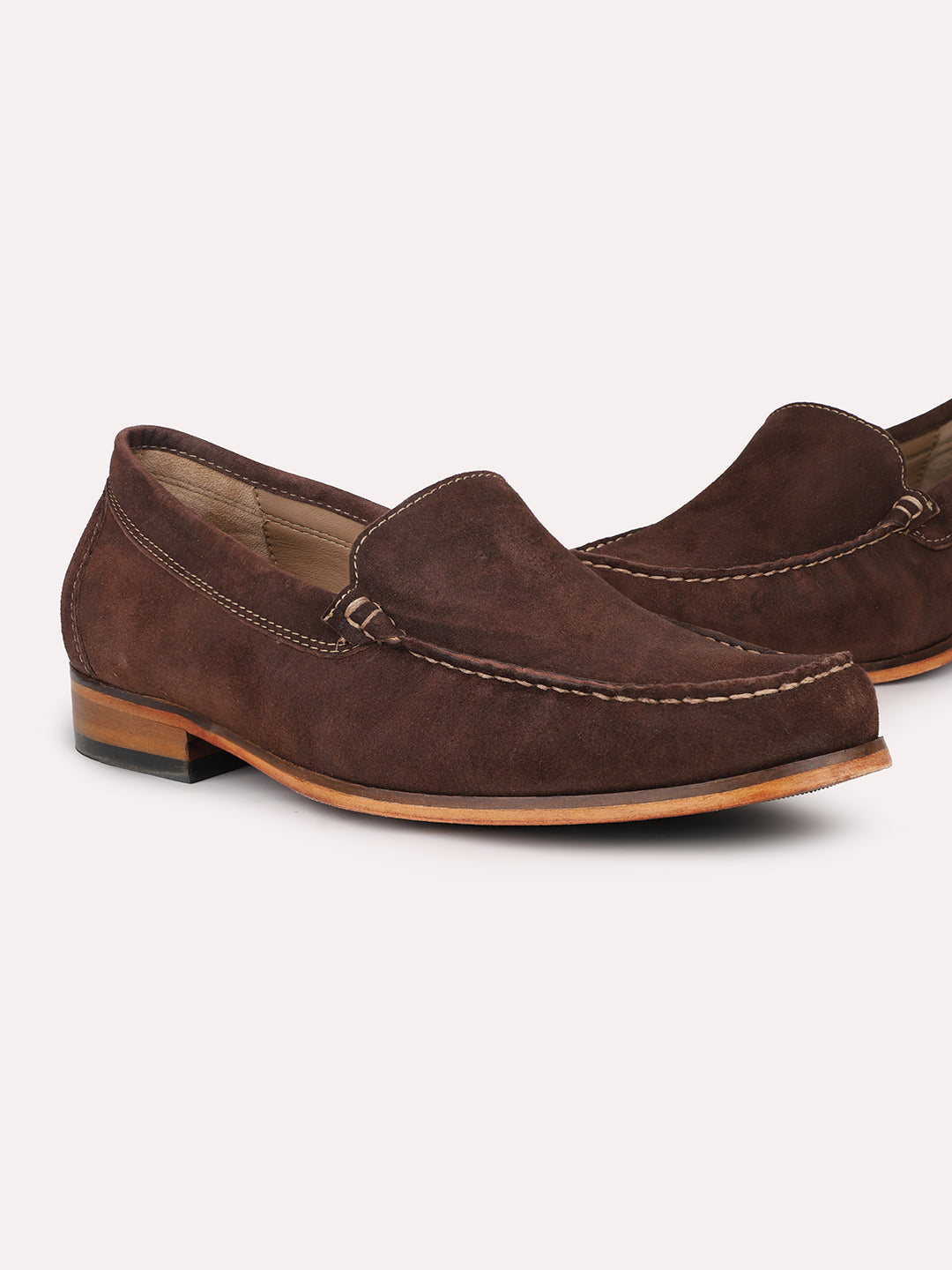 Men Dark Brown Casual Slip-Ons Shoes