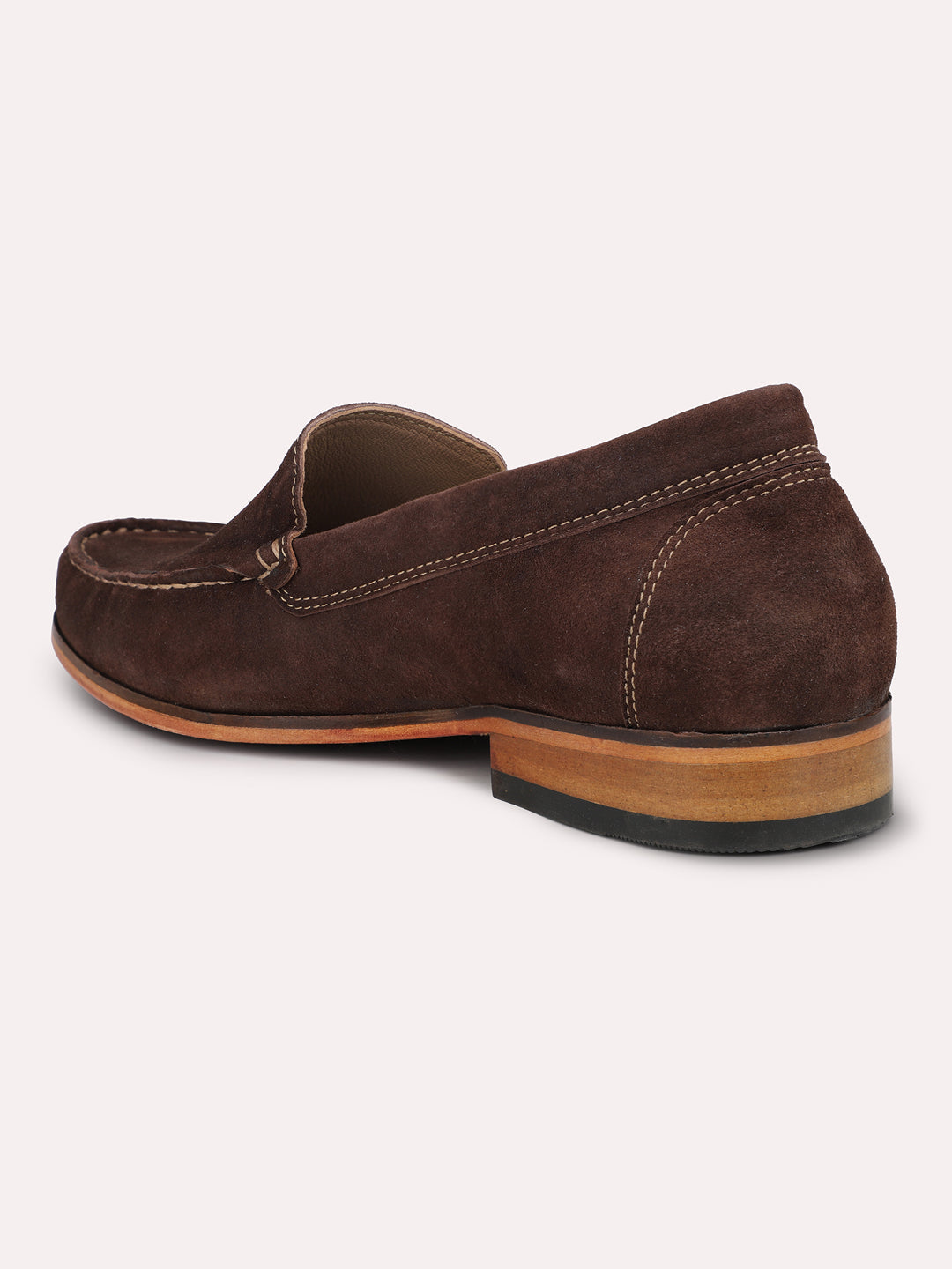 Men Dark Brown Casual Slip-Ons Shoes