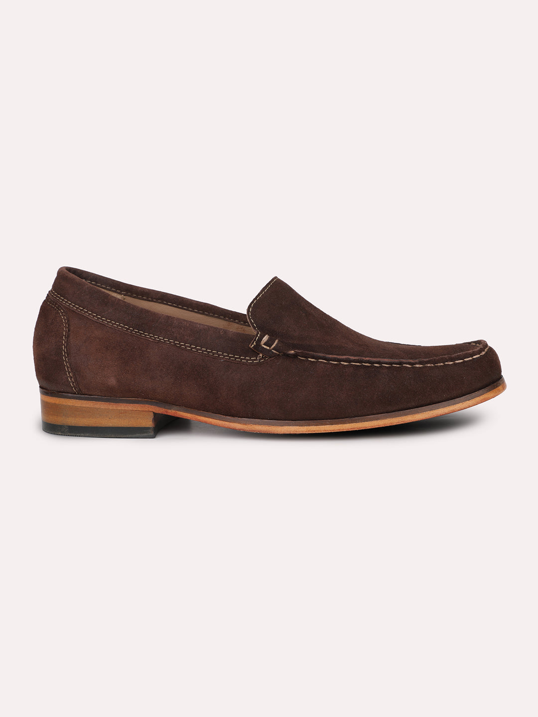 Men Dark Brown Casual Slip-Ons Shoes