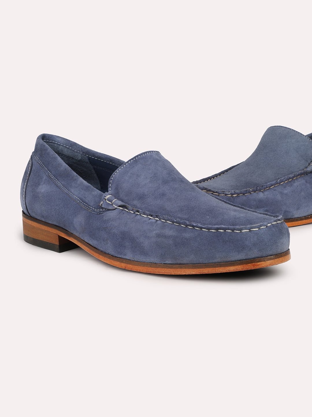 Men Navy Blue Casual Slip-Ons Shoes