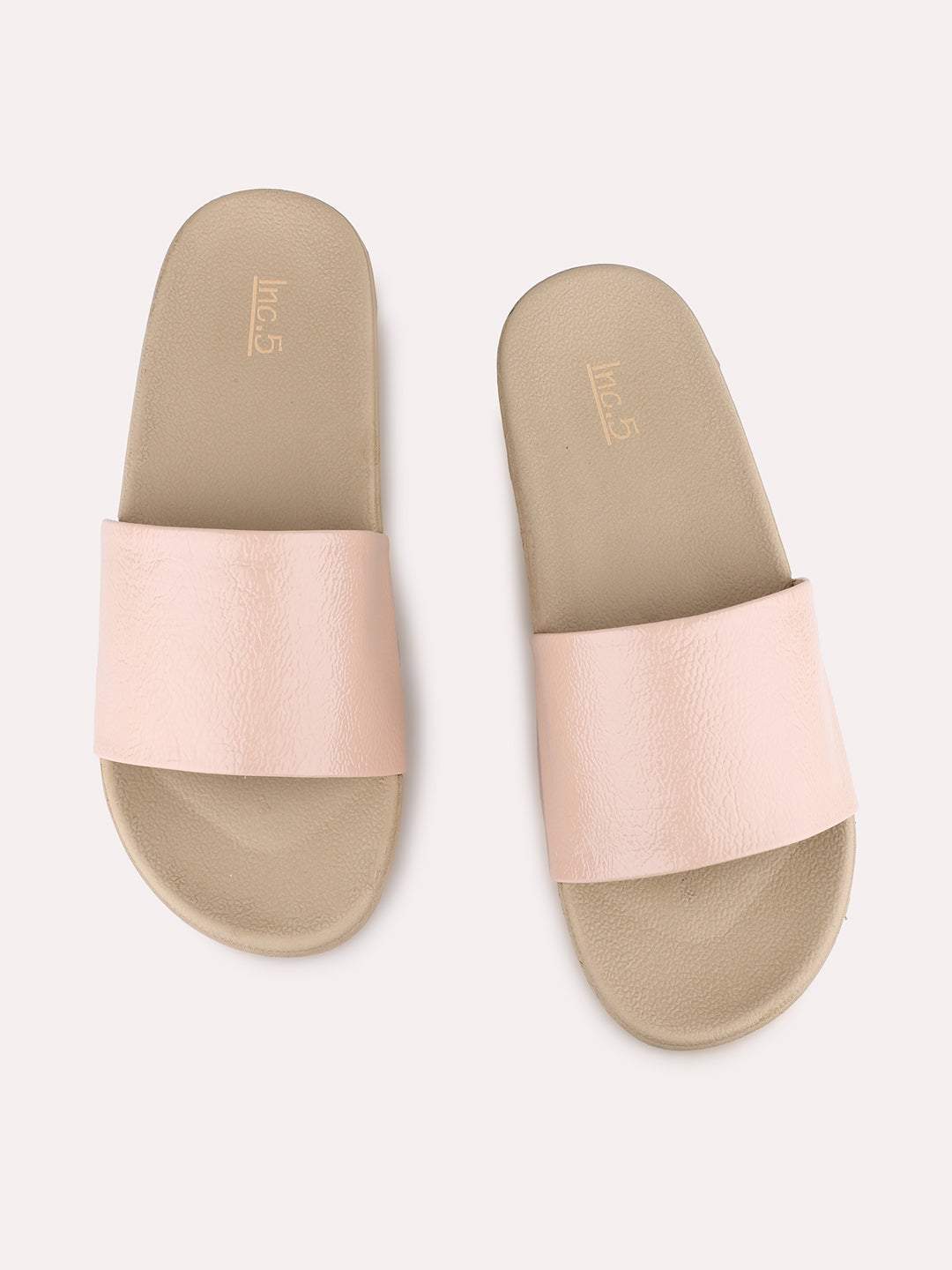 Women Beige Casual Solid Round Toe Sandals